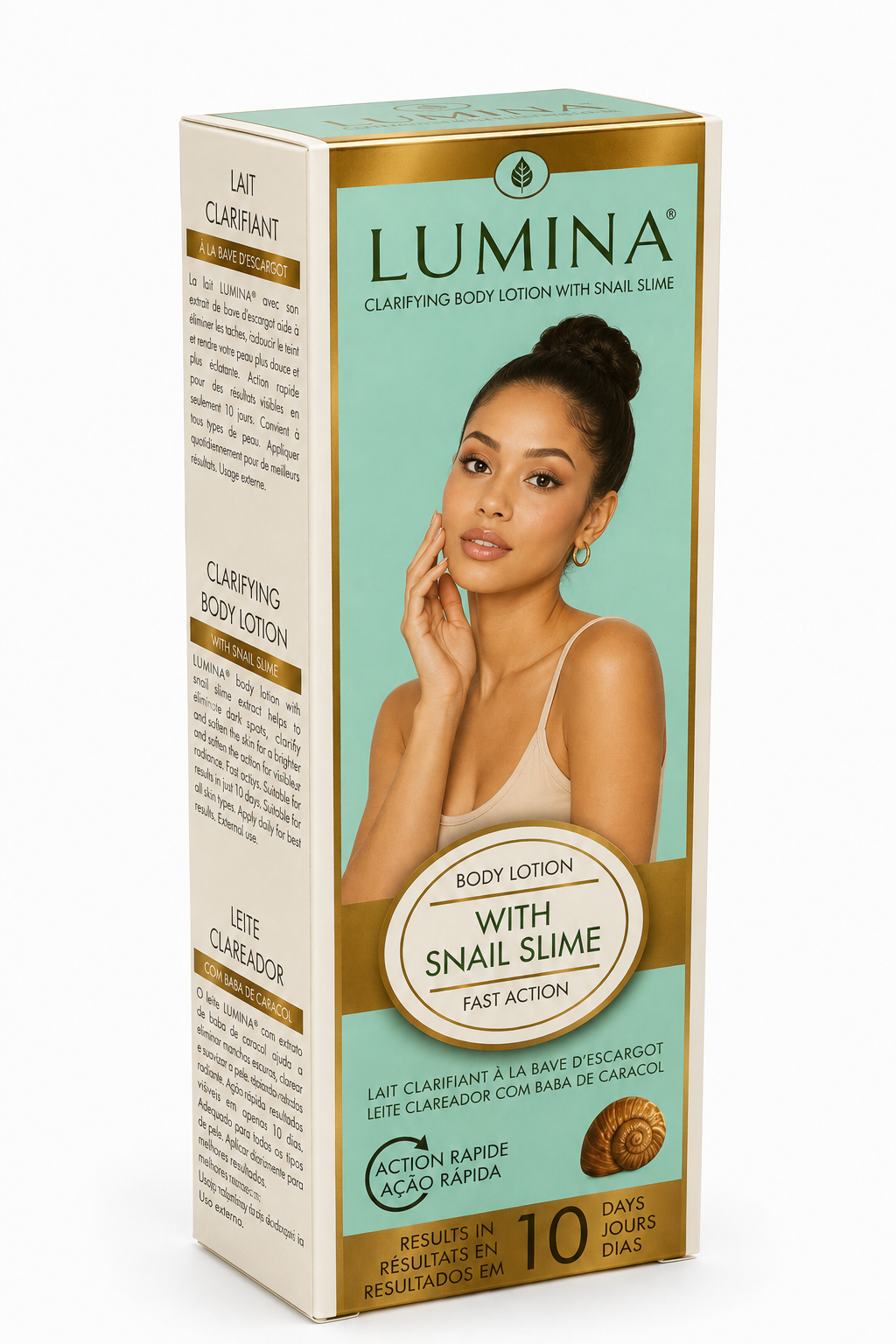 Lumina Clarifying Body Lotion with Snail Slime carton